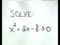 Solving Quadratic Inequalities