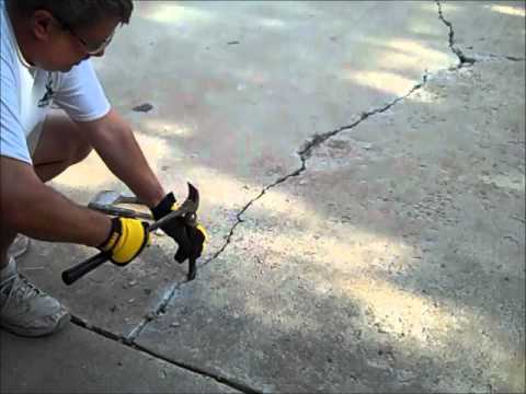 how to repair cracked concrete