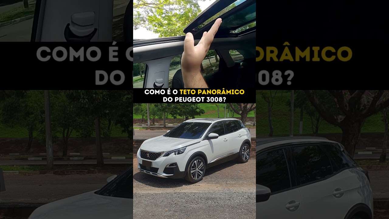Como é o teto panorâmico do Peugeot 3008? #peugeot3008