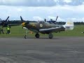 Mustang and Airacobra taxiing in Duxford Mustang and Airacobra taxiing in Duxford