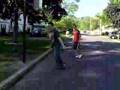 pigeon forcefully grabbing the rim
