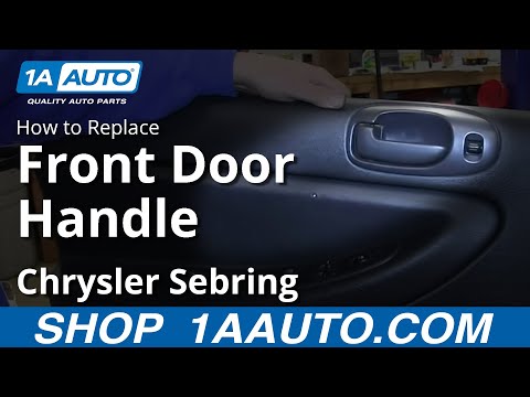 How To install Replace Inside Front Door Handle 2001-06 Chrysler Sebring 4 Door Sedan