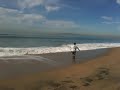 Surf fishing at the beach