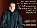 Justice Scalia at the Liberty Bell Justice Scalia at the Liberty Bell