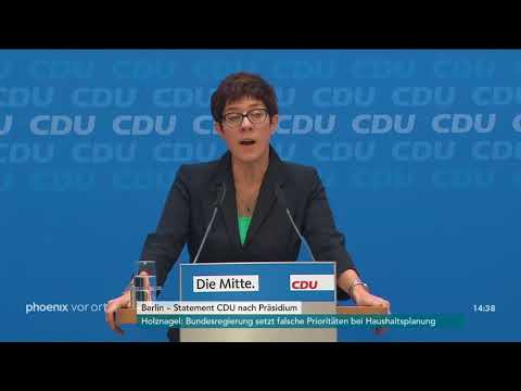 Pressekonferenz der CDU mit Annegret Kramp-Karrenba ...