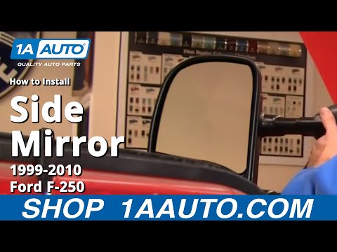 How To Install Replace Broken Side Rear View Mirror 99-07 Ford F250 Super Duty 1AAuto.com