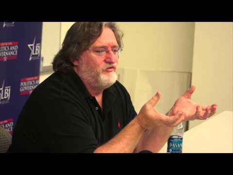 gabe newell in an interview, barefoot, toenails, sharp