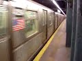 NYC SUBWAY \"W\" train enters Rector st. Lower Manhattan