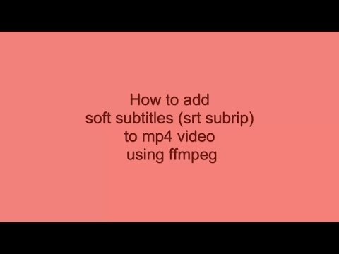 how to apply srt file to mp4
