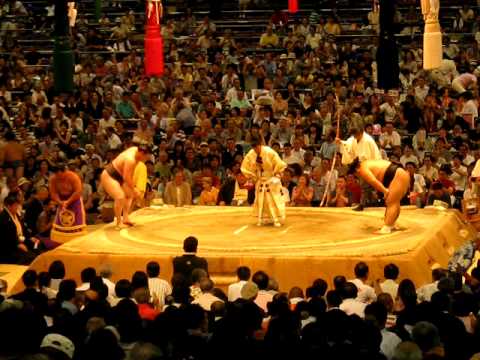 2011年大相撲名古屋場所0716(白鳳vs若荒雄)