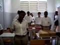 sxm vocational school joyfull handbells & Cardboard drums