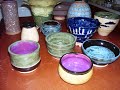 pottery by david rice. this is some of david rice's pottery most of it was thrown on a wheel and then he carved out the feet, designs, patterns or sceneries. the music in background is also original music written by and performed by david rice.