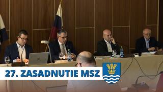 27. Zasadnutie Mestského zastupiteľstva v Sobranciach