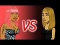 Nicki Minaj vs Lil Kim cartoon #QueenBeeVsBarbie @BYOBEnt (rap battle parody)