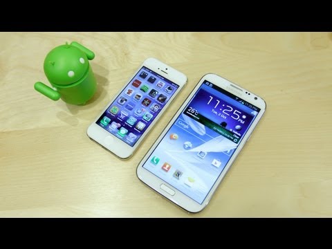 Apple iPhone 5 vs Samsung Galaxy Note 2 (II) Speedtest!