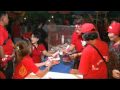 Red shirts rally rural support