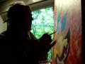L'ARTISTE GUY RECOURT EN TRAIN DE PEINDRE