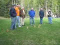 just a small clip of a kubb game between the parents on a camping trip we were on.

for those who don't knnow what kubb is, its a swedish game. you have 5 blocks on either side & a king in the middle. the object is to knock down all opposing blocks then then king last. i won't go into great detail but thats basically the game.