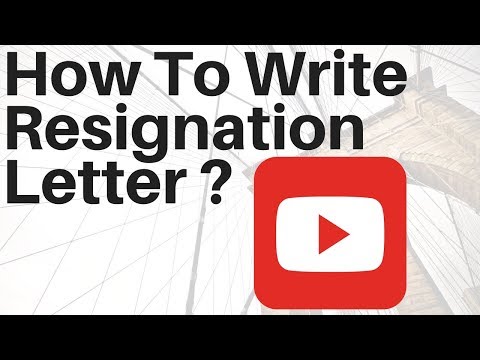 how to write resignation letter