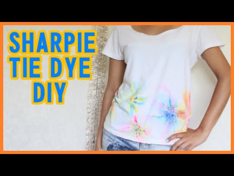 how to tie-dye a shirt using sharpies