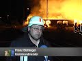 Brand Plattling Lokhalle  \"Bericht von DonauTV\"