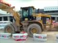 Excavator wheelie