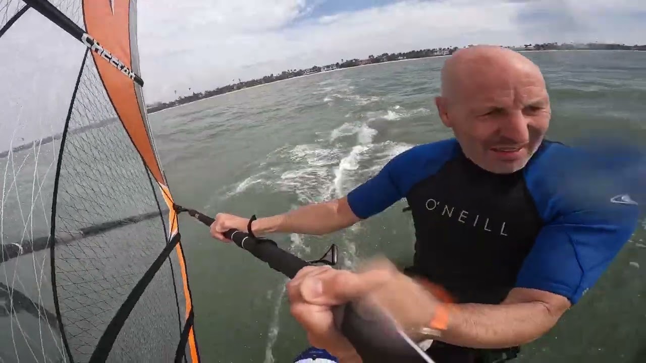 First day of windsurfing after Hurricane Ian in Naples, FL.