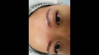 Eyebrows microblading embroidery