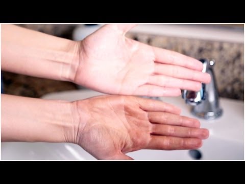 how to get off self tanner from hands