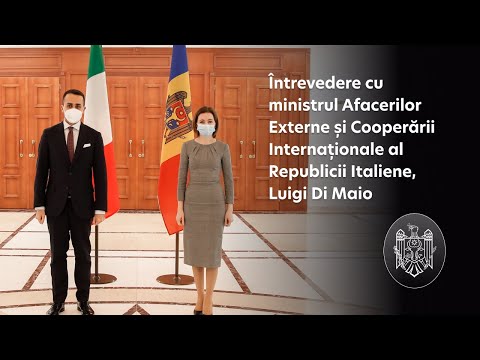 Президент Майя Санду встретилась с министром иностранных дел и международного сотрудничества Итальянской Республики Луиджи Ди Майо