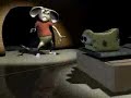 A mouse singing to a piece of cheese on a rat trap.