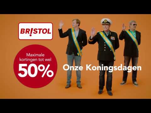 Look a Like Willem Alexander en Maxima in Bristol reclame