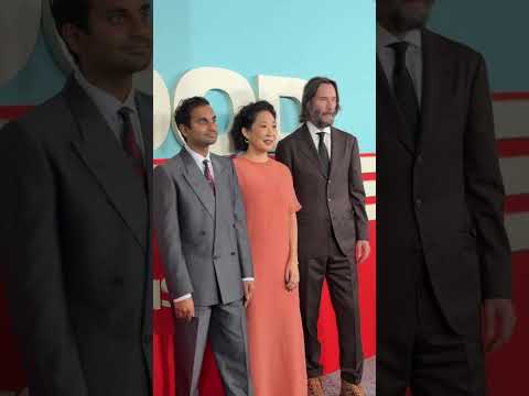 blessed to be with #keanureeves, #sandraoh, and #azizansari