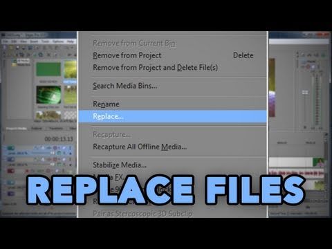 djbeto267 - In this tutorial, I show you how to replace multiple files at once in Sony Vegas Pro 10. Facebook: http://goo.gl/RkWTR Twitter: http://twitter.com/robsproduc...