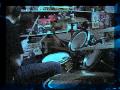 the nintendo drummer plays along with the music from the totally rad intro.