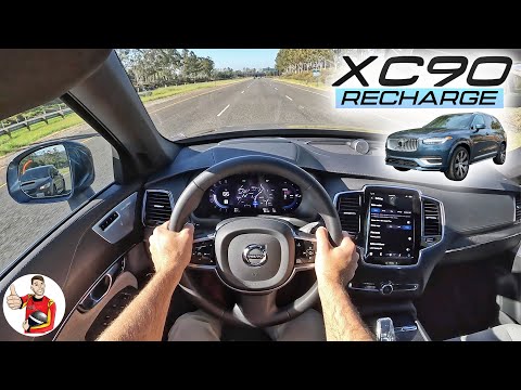 the 2023 volvo xc90 recharge is a smooth plug in luxury suv pov drive review