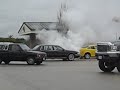 car starts on fire in wal-mart west bend parking lot
