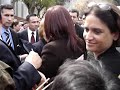 La presidenta Michelle Bachelet se retira del gimnasio