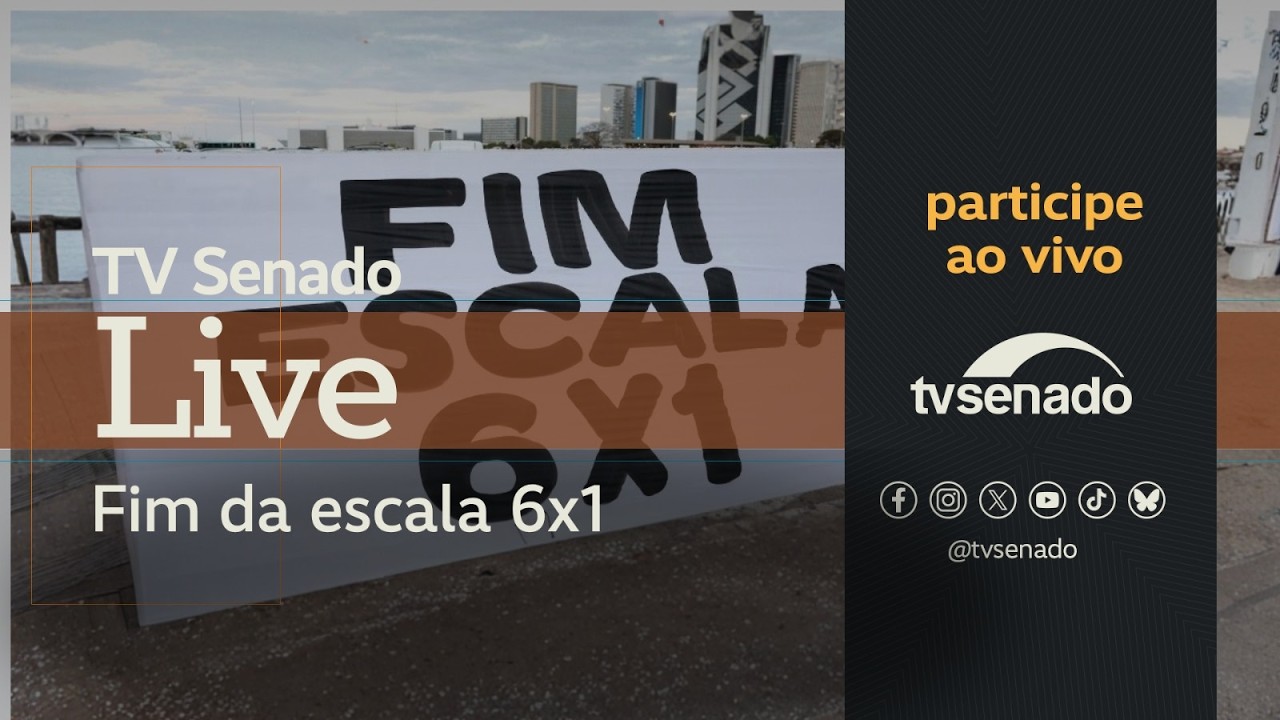 Fim da escala 6x1: o que pode mudar? TV Senado Live debate o tema nesta sexta 8/5/26