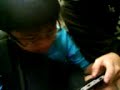 Amos and Samuel PLaying PSP in the Library