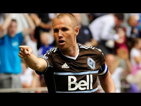 Miller - Goal! Vancouver Whitecaps 4, New England Revolution 2. Kenny Miller (Vancouver Whitecaps) right footed shot from outside the box to the top right corner. Sub...