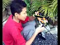 syok bermain R/C helicopter