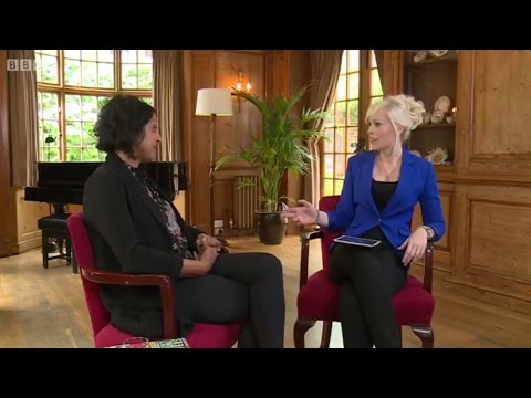 Vicky Beeching interviews Meera Syal on BBC1's Sunday Morning Live 