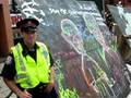 Singing Cop Likes Legal Graffiti Art at Bloor Festival '08