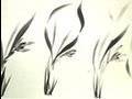 Goering Cymbidium ( Orchid )for Sumi-e Line Study