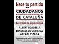 4 de marzo de 2006. El Teatro Tívoli en Barcelona ha sido el escenario elegido por los impulsores Ciutadans de Catalunya para celebrar el acto oficial que marca el inicio de su andadura política. Su reto, según ha indicado el periodista Arcadi Espada --uno de los promotores de la iniciativa- es 