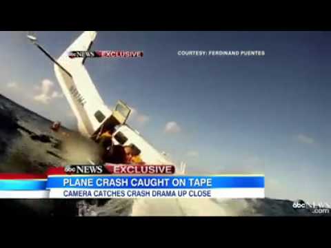 A passenger records video of the plane crashing