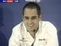 Montoya leaves Press Conference at Australian GP