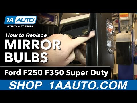 How To Install Change Bulb Mirror Clearance Marker Light Ford F250 F350 Super Duty