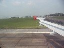 Air Asia landing in Hanoi from BKK